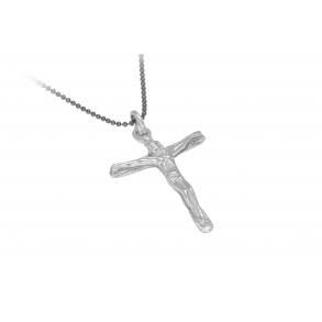 Savior - facetteret sort rhodineret kuglekde med ls, 925s (slv) -  1,2mm