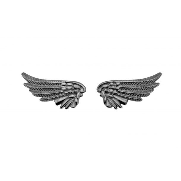 Angel Wings Earcuffs - "Black Rebel"