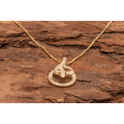  Sapphire Snake Pendant