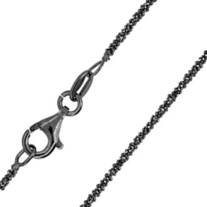 Snoet Venezia kde med ls, 925s (slv) sort rhodineret -  1,8mm